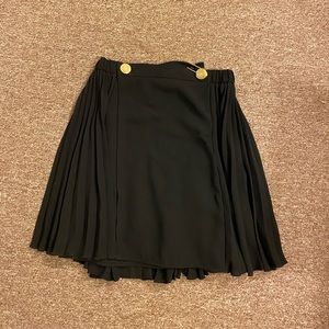 Black wrap around pin skirt